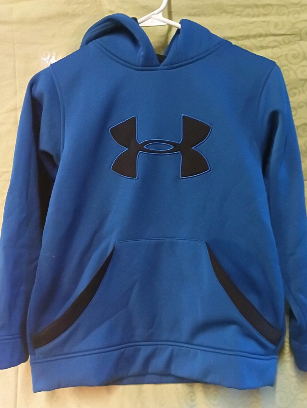 Under Armour Royal Blue Pullover Hoodie with Black Logo